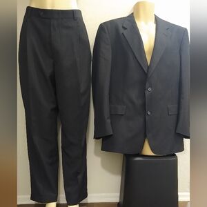 Hart Schaffner Marx Nordstrom Men's Dark Gray Pin Stripe Suit Size 41 R